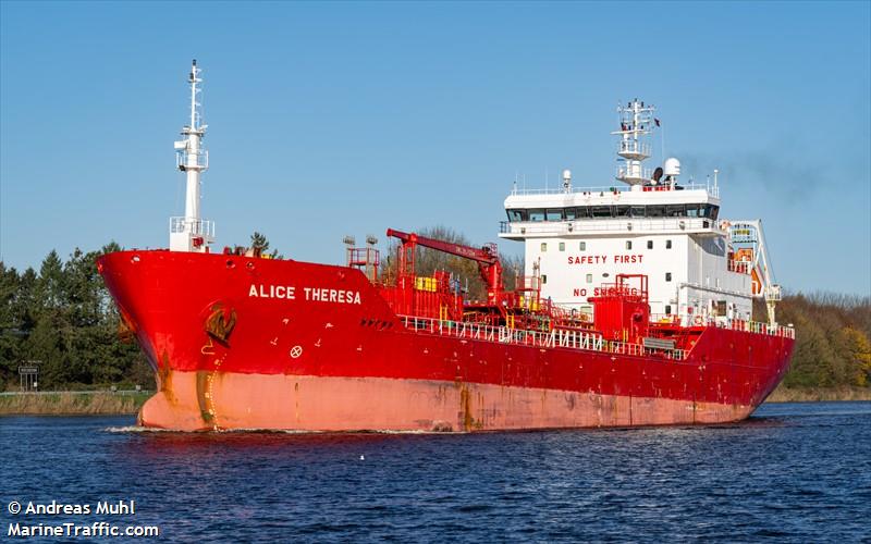 Vessel details for: ALICE THERESA (Oil/Chemical Tanker) - IMO 9478303 ...