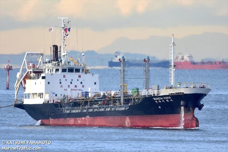 Vessel details for: BANDAI HANA (Oil/Chemical Tanker) - IMO 9159244 ...