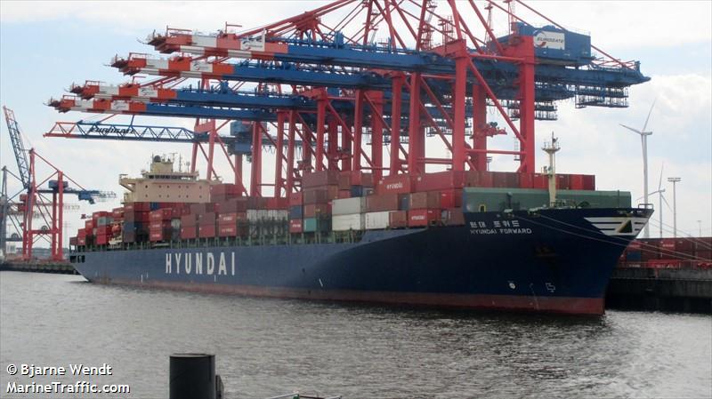 Vessel details for: HYUNDAI FORWARD (Container Ship) - IMO 9330707 ...